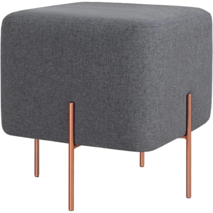 Hanah Home 'Copper 59 - Dark Grey' Pouffe, Dunkelgrau, 40 x 42 x 40 cm – Bild 6