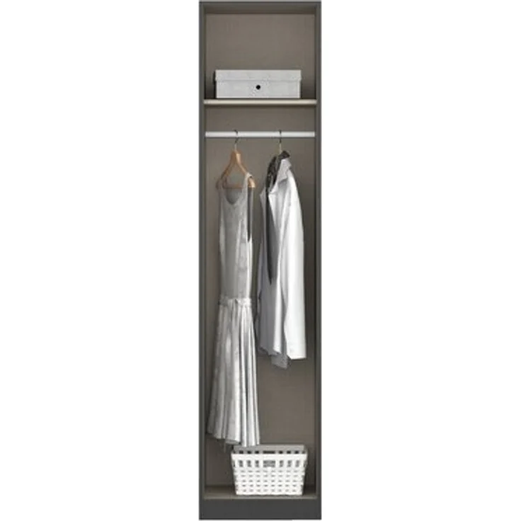rauch Freiham, Kleiderschrank, 1-türig mit 1 Einlegeboden, 1 Kleiderstange, Farbe Weiß, BxHxT 47x197x54 cm – Bild 5