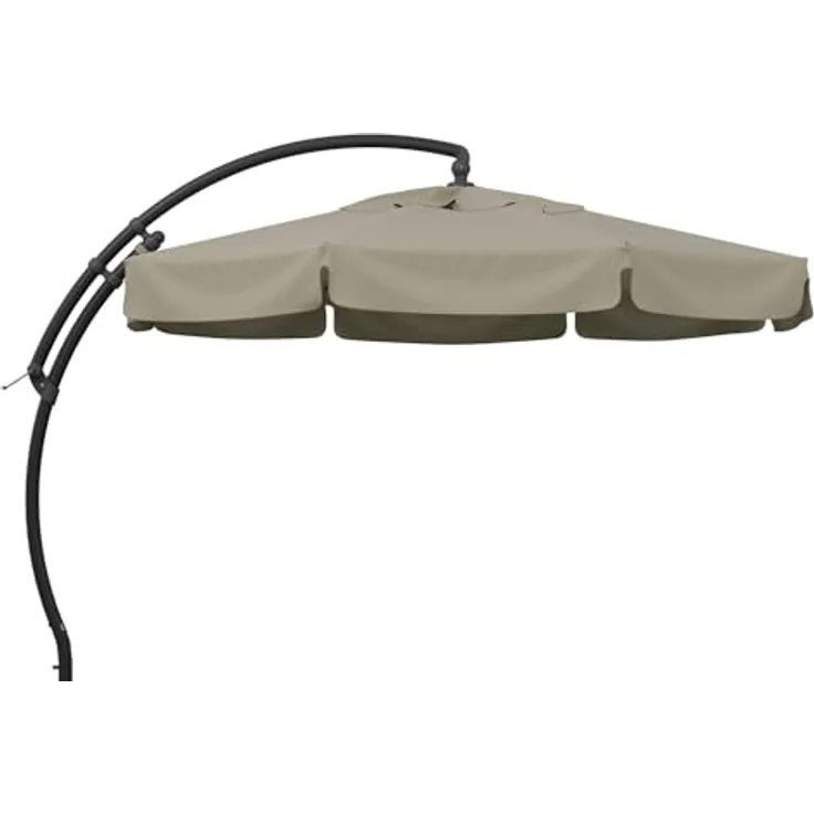 Sun Garden Ampelschirm rund Easy Sun, drehbar und neigbar, beige-meliert, Durchmesser 350 cm, UV Schutz UPF 80
