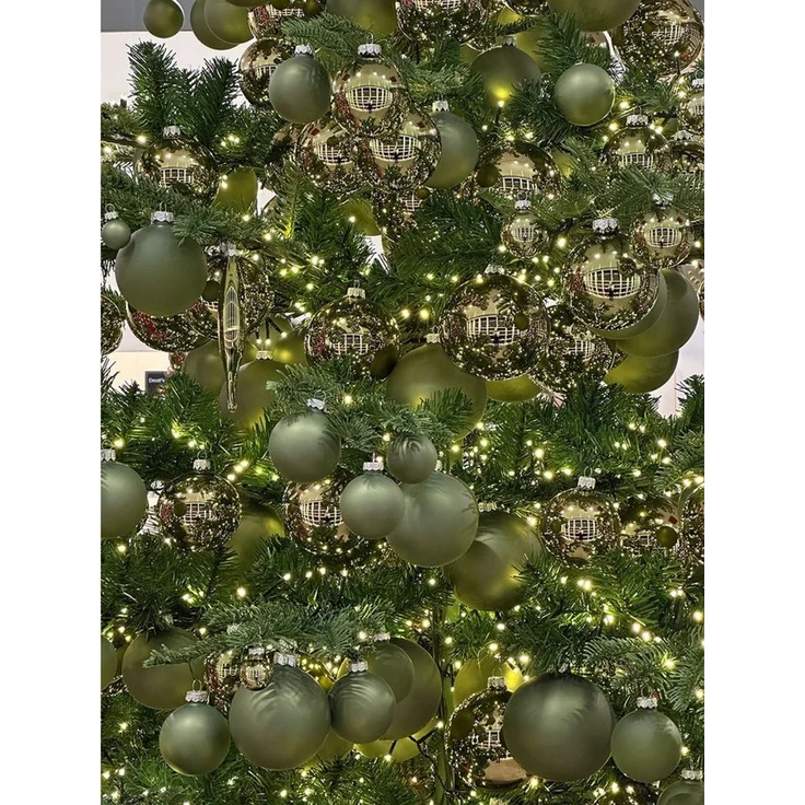 Kaemingk Weihnachtsbaumkugel, Weihnachtskugeln Glas 6cm x 20 Stück - Rosmarin – Bild 2
