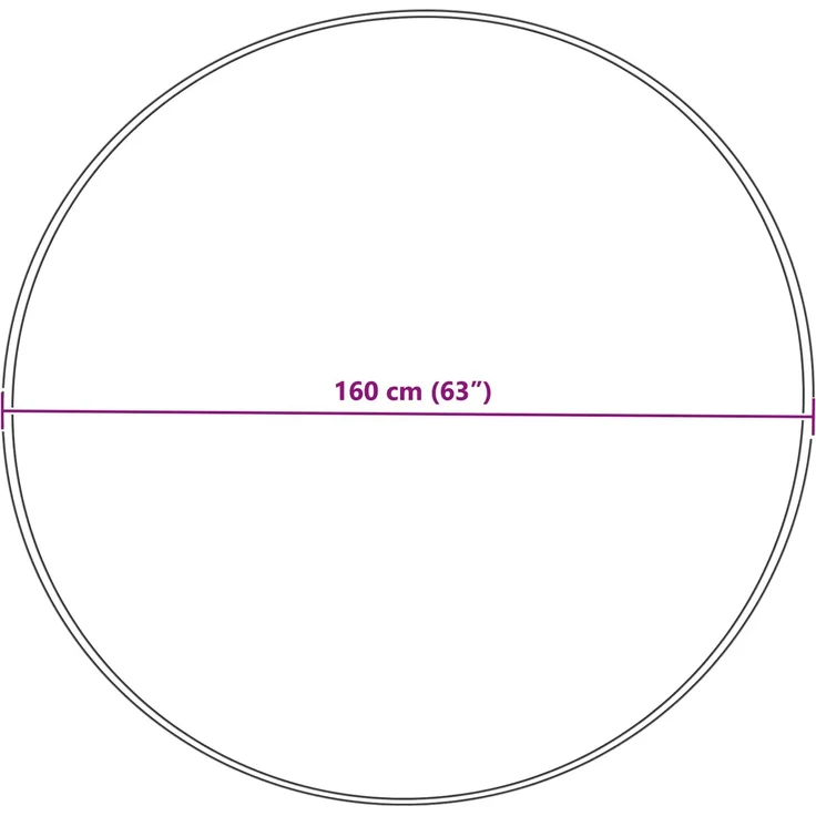 vidaXL Teppich aus Kunstschaffell TAFALLA Creme Ø 160 cm Polyester 42021516 – Bild 10