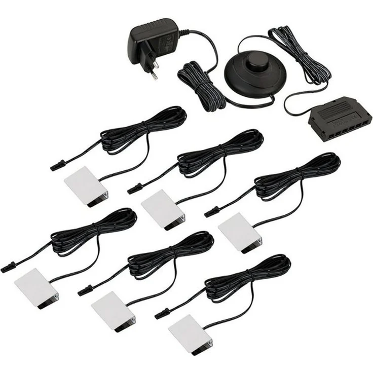 SEBSON Aufbauleuchte LED Vitrinenbeleuchtung 6er Set 12V - Glaskantenbeleuchtung warmweiß – Bild 4