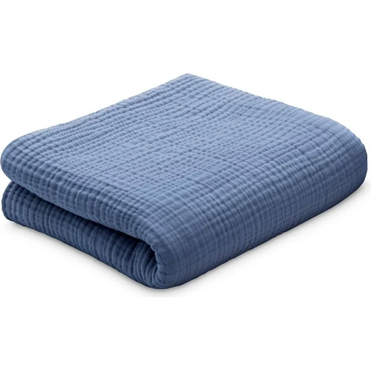 Ehrenkind Tagesdecke Sofadecke aus 100 % Bio-Baumwolle, 4-lagiger Musselin mit natürlicher Crinkle-Optik – Bild 1