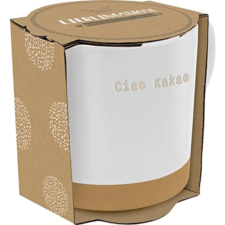 GRUSS & CO Tasse mit Gravur "Ciao Kakao" | Steinzeug, 40 cl, mehrfarbig | Geschenk Freunde | 48431 – Bild 4