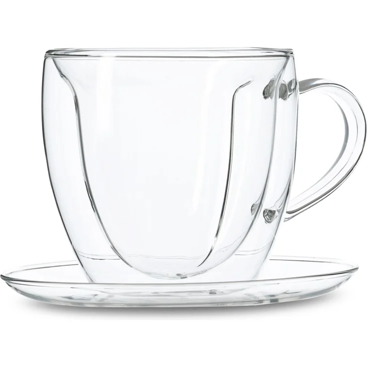 Trinkglas | 350 ml | Doppelwandig | Hochwertiges Borosilikatglas | Unikat Transparent – Bild 7