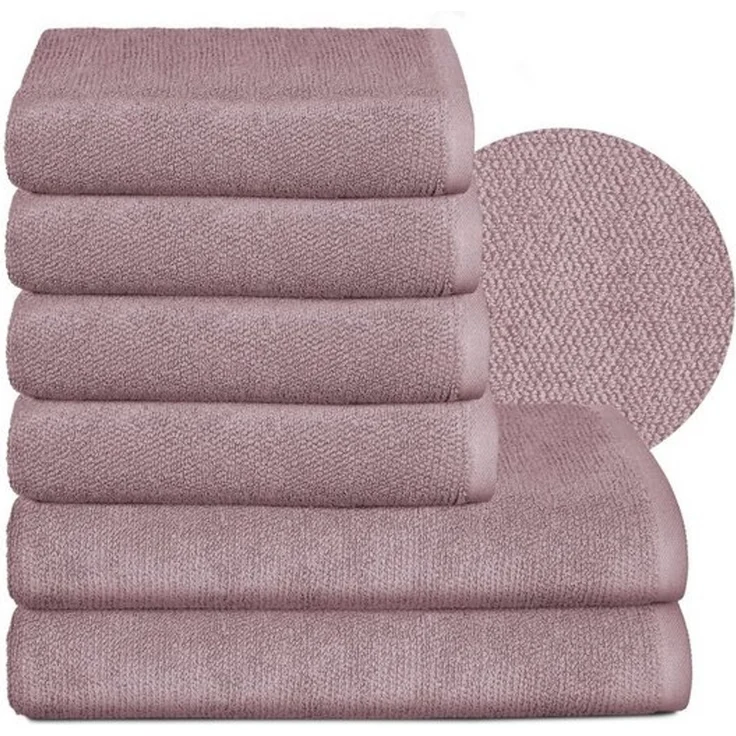 Beautex Handtuch Set Handtuch Set, Made in Europe, Frottier (Multischlaufen-Optik, Frottier Premium Set aus 100% Baumwolle 550g/m) – Bild 4