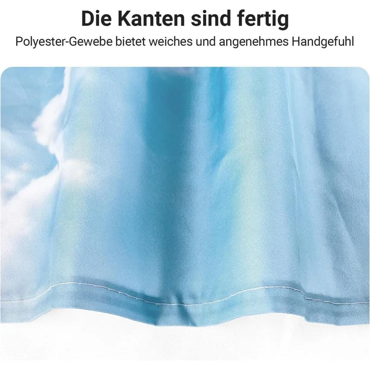 Duschvorhang 240x180cm Kieswüste Antischimmel Textil Wasserabweisend Polyester – Bild 5