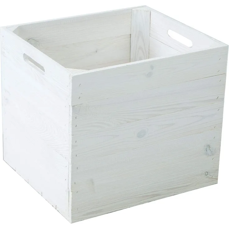 Kistenkolli Altes Land Allzweckkiste Holzkiste weiß passend für Kallax und Expeditregale Regaleinsatz (Spar-Set)
