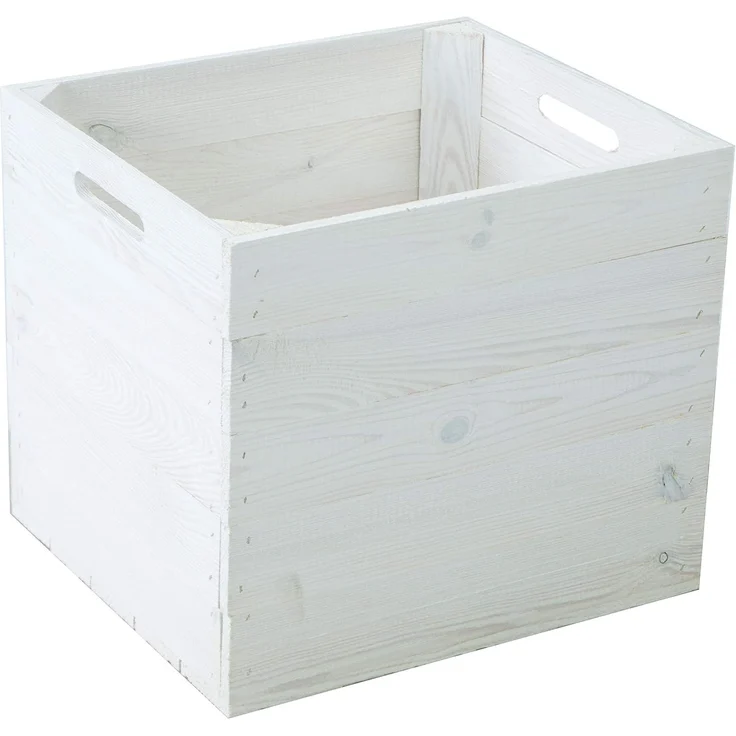 Kistenkolli Altes Land Allzweckkiste Holzkiste weiß passend für Kallax und Expeditregale Regaleinsatz (Spar-Set)