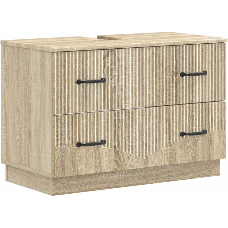 vidaXL 2-teiliges Badezimmer Schrank Set HOORN Sonoma-Eiche 3417713 – Bild 3