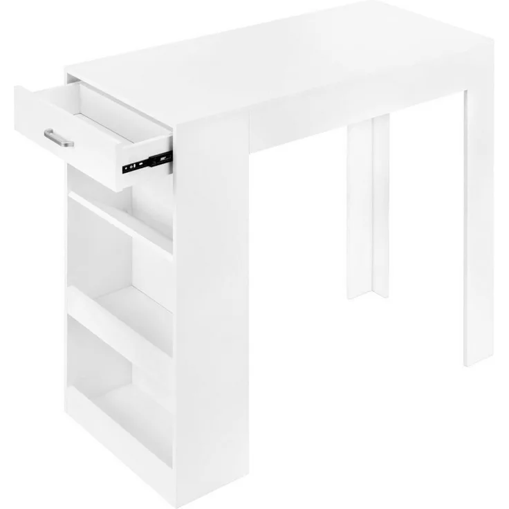 Woltu Bartisch (1-St), mit 1 Schublade 3 Ablagen, Küchentisch mit Weinregal