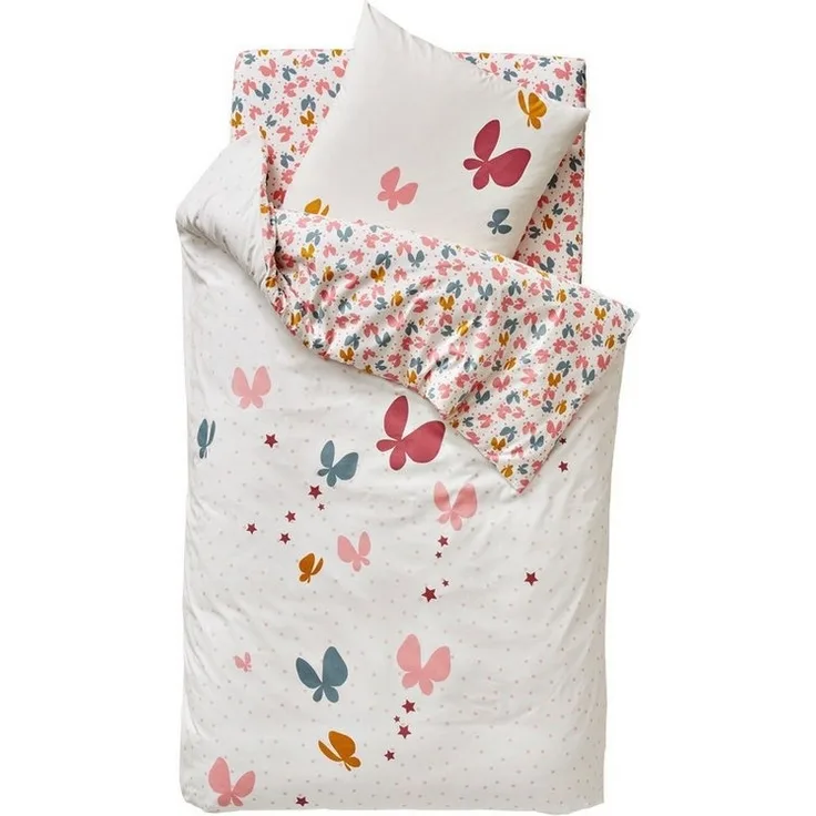 vertbaudet Bettbezug Kinder Bettwäsche-Set SCHMETTERLINGE