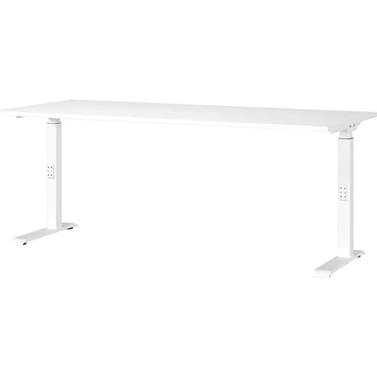 Germania Schreibtisch 7912-84, in Weiß, me. höheneinst, 180 x 91 x 80 cm (BxHxT) – Bild 2