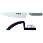 Global Starter Set Kochmesser + Handschleifer schwarz