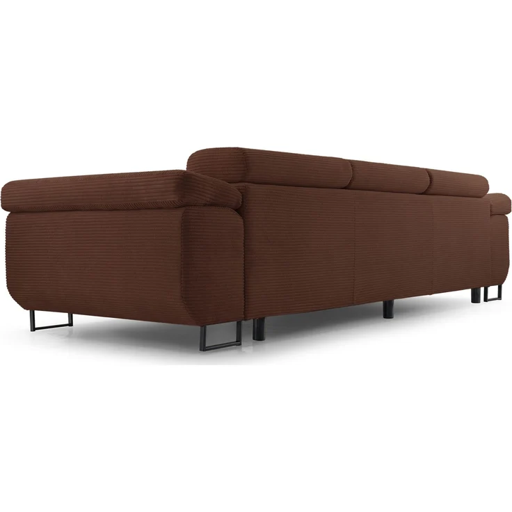 Selsey 'Capurso' Schlafsofa mit verstellbaren Kopfstützen und Stauraum, Cord, Rostbraun – Bild 6
