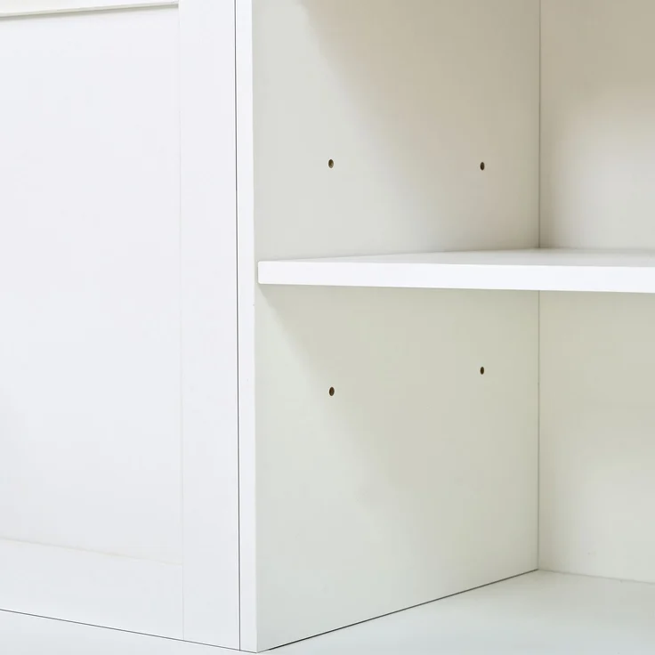 Kompaktgarderobe 100x32x186 cm in Weiß mit Sitzbank, Schuhfächern und App-LED – Bild 10