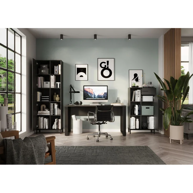 Germania Aktenschrank 2237-547 GW-Rovigo, in Graphit, Tür schließt nur 2/3 des Schranks, 64 x 190 x 34 cm (BxHxT) – Bild 5