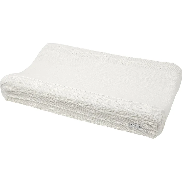 Meyco Baby Romantic Flower Wickelauflagenbezug (weich und hautfreundlich, aus 100% Baumwolle, waschbar, einfache Pflege, trocknergeeignet, Größe: 50x70 cm), Cremeweiß – Bild 1