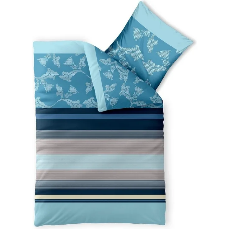 aqua-textil Bettwäsche Trend Bettgarnitur Renforcé Reißverschluss 135x200 cm Isabis, Baumwolle, 2 teilig
