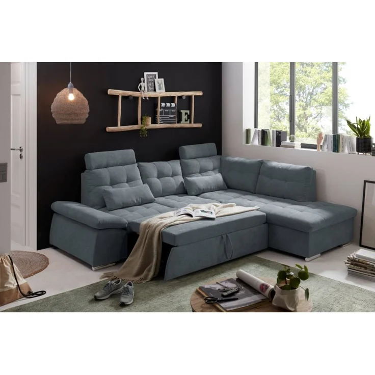 Entdecken Sie zeitlose Eleganz: Das Nalo Schlafsofa von ED Exciting Design mit verstellbaren Armlehnen und Bettkasten – Bild 2