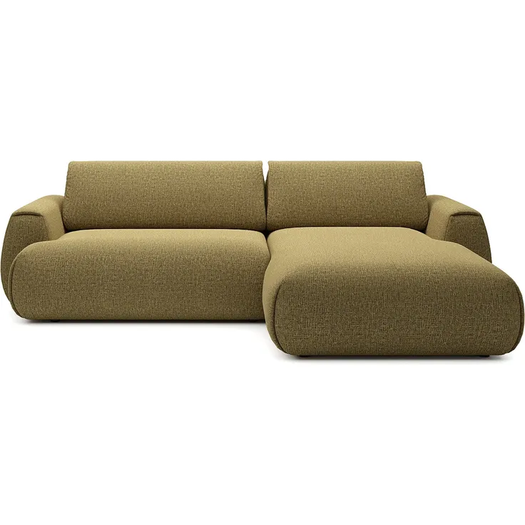Vente-unique - MONELIA Sofa Stoff Grün - B 167 cm x H 81 cm x L 270 cm – Bild 2