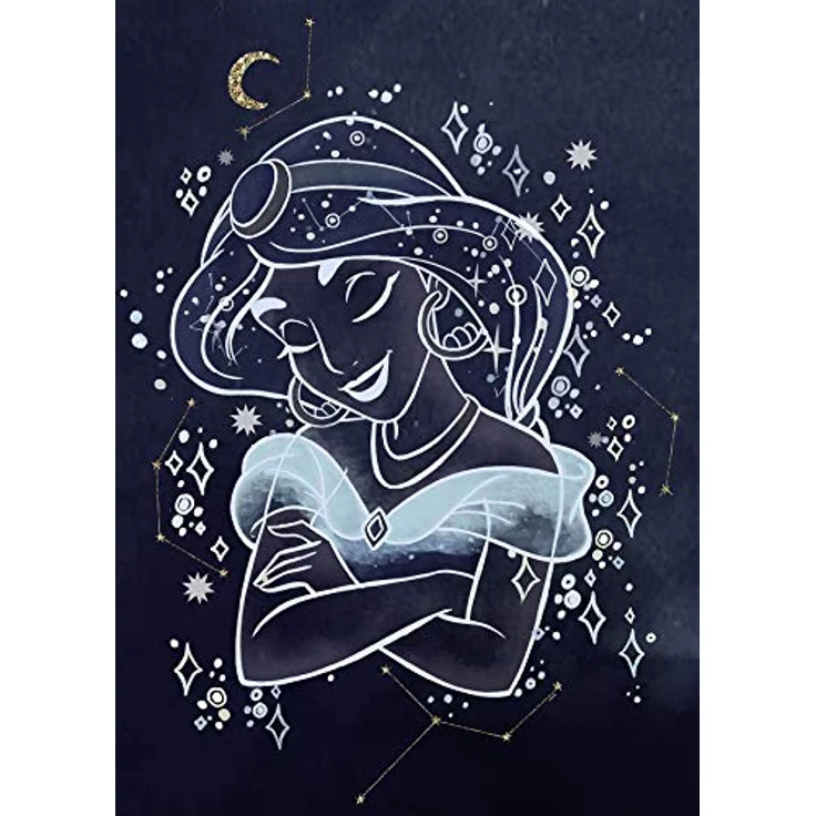 Komar Disney Wandbild Jasmin Dreaming, Kunstdruck 50 x 70 cm ohne Rahmen, hochwertige Bildqualität mit seidenmatter Oberfläche für Kinderzimmer und Babyzimmer – Bild 1