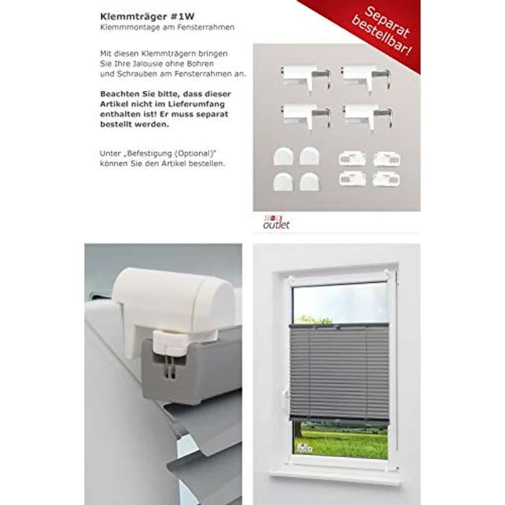 Alujalousie 20mm verspannt (B x H) 120cm * 130cm in silber, frei verschiebbar – Bild 9