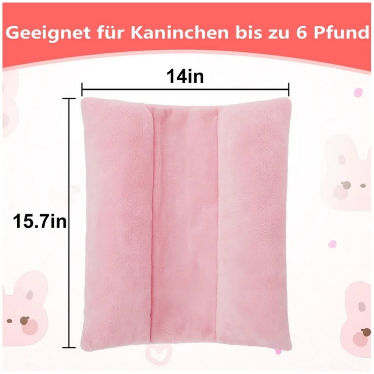 Ledander Tierdecke Kaninchenbett für Kaninchenkäfig - Verdickte, weiche Plüschmatte zur, Waschbares Zwei-Seiten Plüschkissen Matratze für Kleintiere – Bild 3