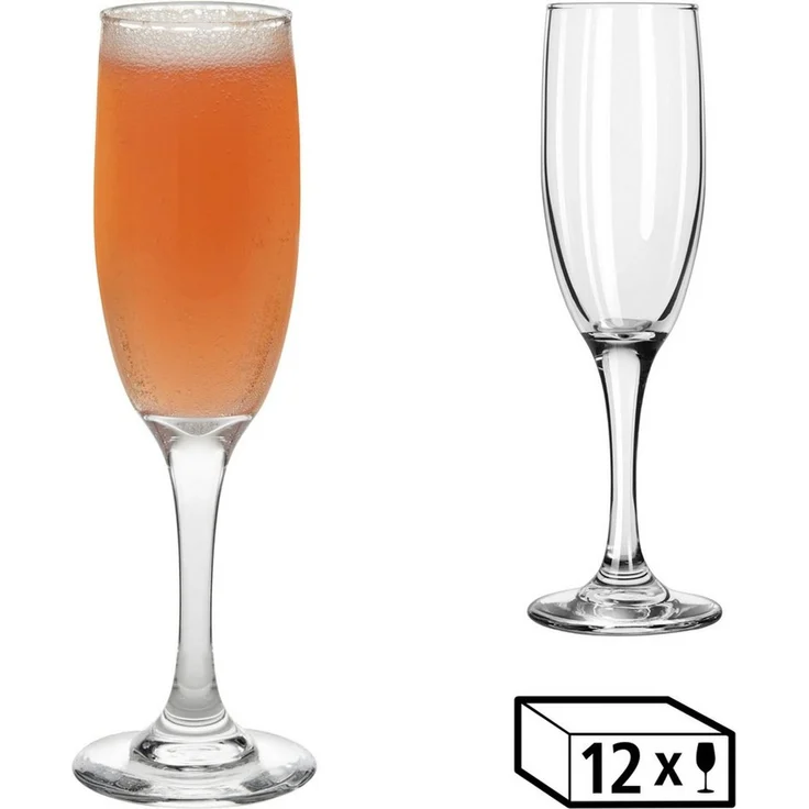 LIBBEY Sektglas Libbey 12er Set -EMBASSY-, 12-tlg, Glas, 177 ml, hochwertig verarbeitet, im modernen Design – Bild 2