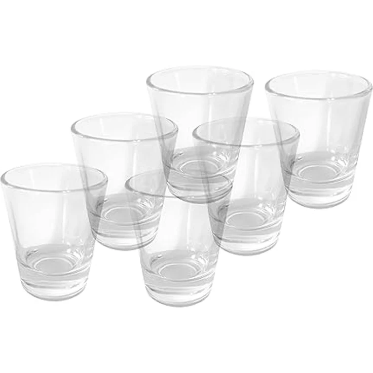 Provance Schnapsglas 6 Stück Schnapsglas Shot Kurzer Shotgläser Tequila 2cl 4cl 20ml 40ml, 6-tlg, Glas – Bild 1