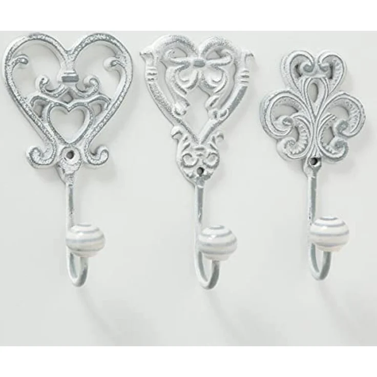BOLTZE GRUPPE GmbH Wandhaken Garderobenhaken Pippo Eisen lackiert grau H. 14 B. 4 L. 7 cm 3er Set – Bild 2