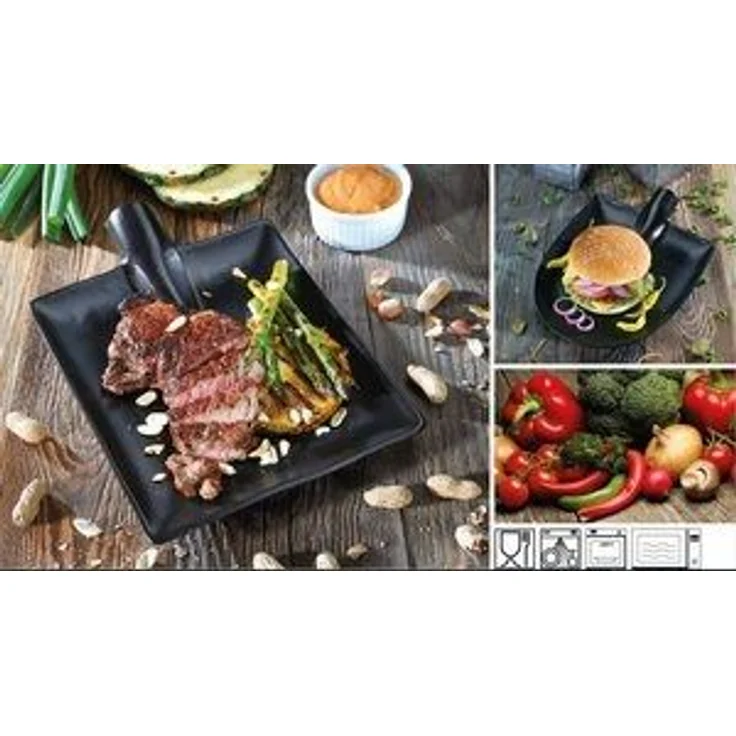ZASSENHAUS Steak-/Servierteller Worker eckig 25x18cm – Bild 6