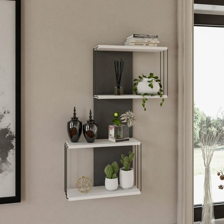 Skye Decor Wandregal 100% MELAMINE COATED PARTICLE BOARD, 96 cm x 19 cm x 65 cm N1730 – Bild 4