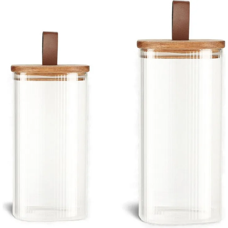 LS-LebenStil Vorratsdose Vorratsdosen 2´er Set aus Glas mit Deckel Vorratsglas Luftdicht Küche, Glas, (2-tlg)