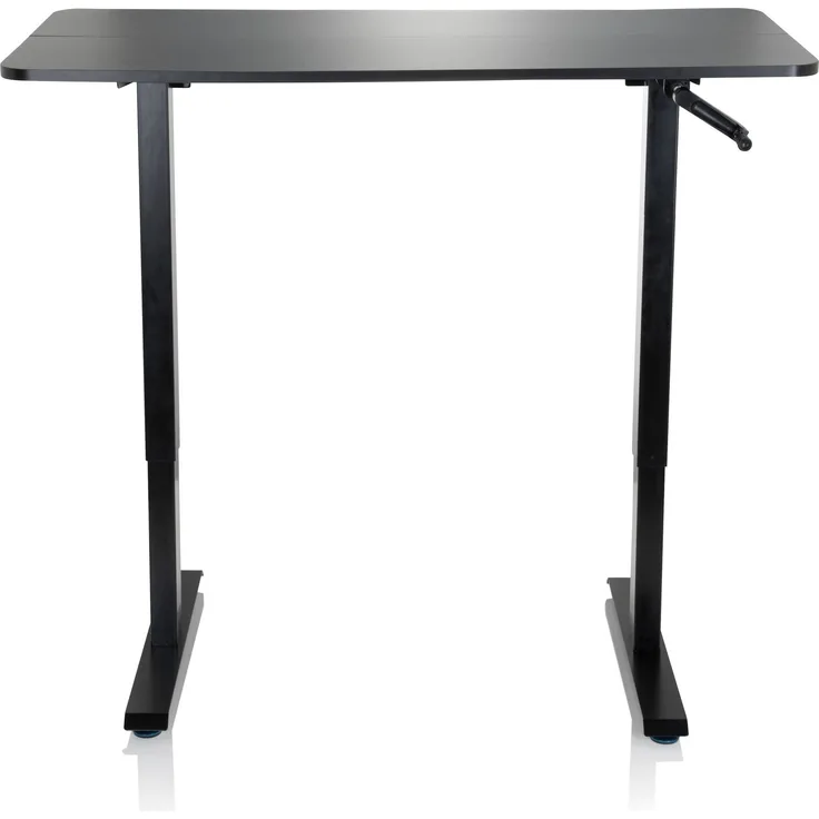 hjh OFFICE Schreibtisch STAND CR MDF Platte, Gestell aus Stahl Schwarz