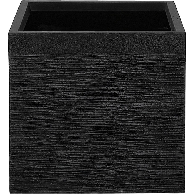Blumentopf schwarz quadratisch 40 x 40 x 38 cm PAROS