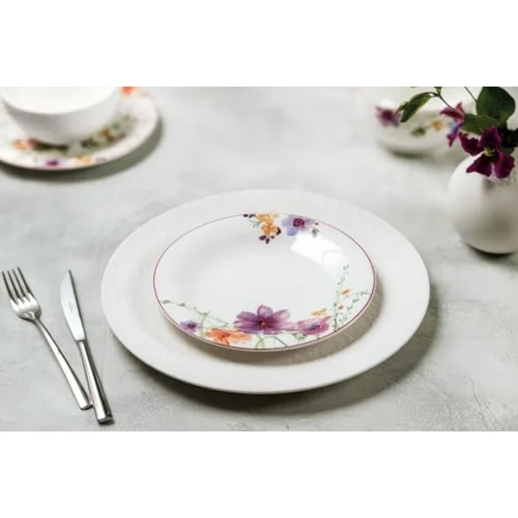 Villeroy & Boch Frühstücksteller Mariefleur Basic, Spülmaschinengeeignet, Mehrfarbig, Motiv: Blumen – Bild 4