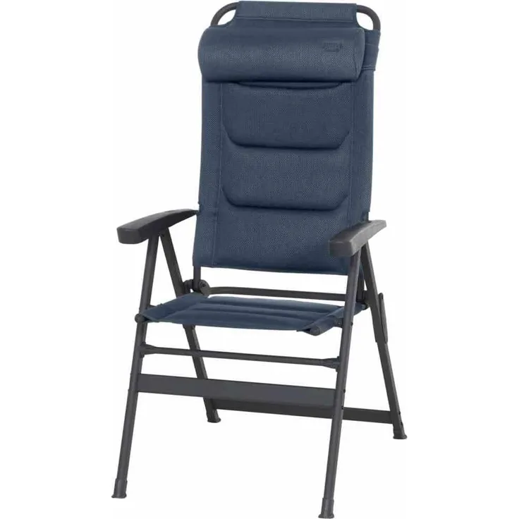 Siena Garden Campingsessel PREMIUM, 6-fach verstellbar, 67,5 x 61 x 121 cm anthrazit M31070 dunkelblau