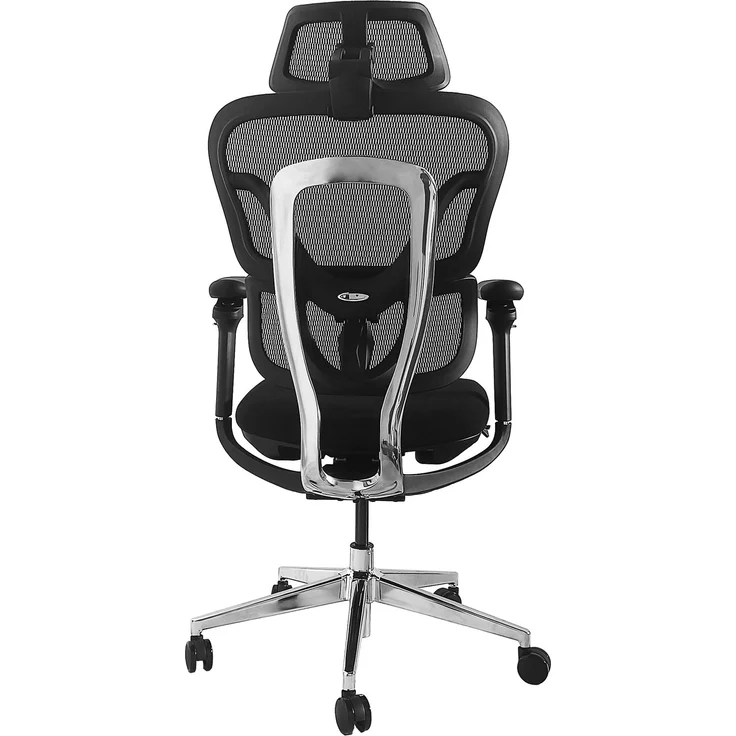 Equip Ergonomischer Premium-Bürostuhl mit Kopfstütze und Armlehnen, Schwarz – Bild 3