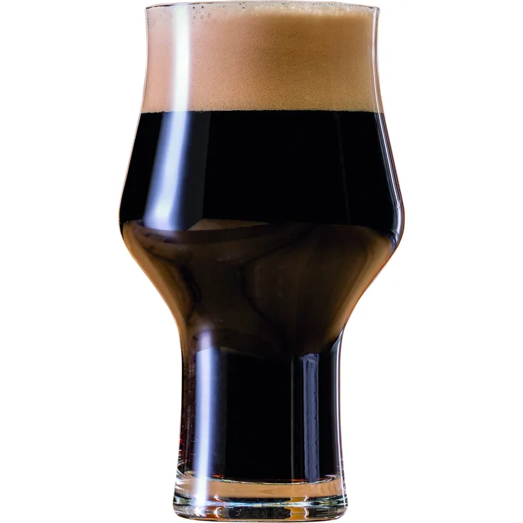 Schott Zwiesel Beer Basic Craft Stout Bierglas mit Moussierpunk, 6er Set, Schwarzbier Bier Glas, Kristallglas, 480 ml, 120713