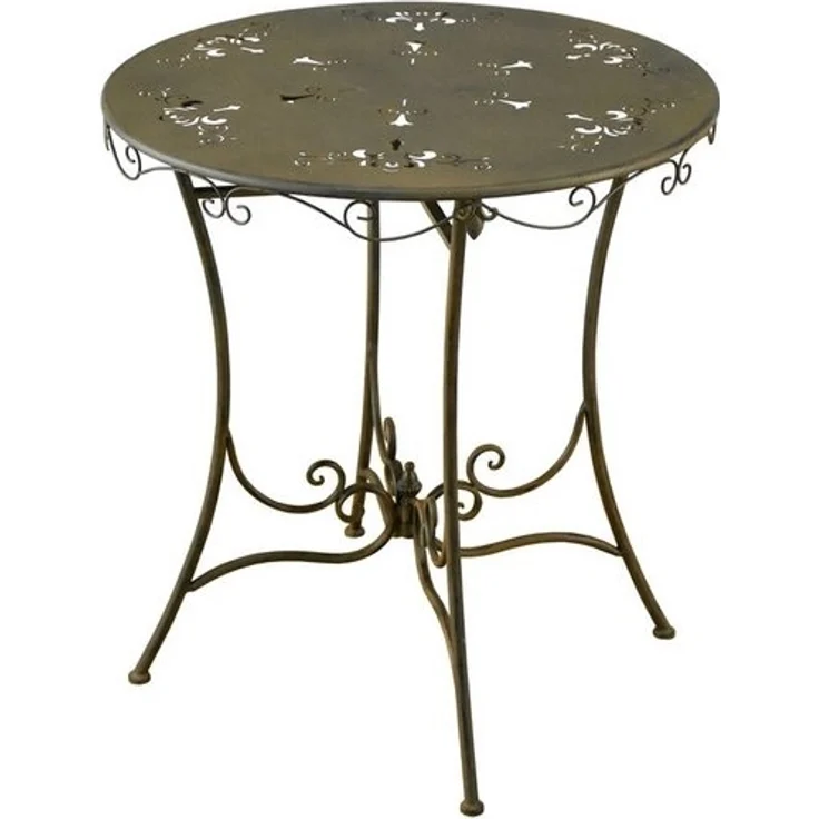 HTI-Living Gartentisch Runder nostalgischer Metalltisch Lily (Stück, 1-St, 1 Gartentisch), Gartentisch – Bild 2