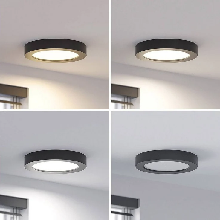 Prios Deckenleuchten Edwina, Nicht enthalten, LED 18 W gesamt, Farbwechsel warmweiß / tageslicht – Bild 3