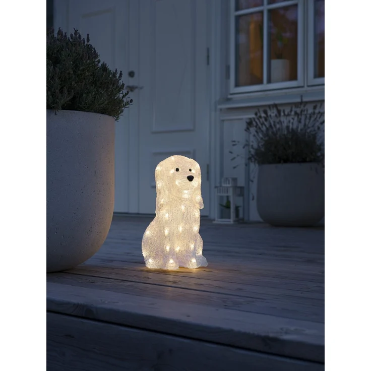 Konstsmide LED Acryl Hund sitzend Außen 40 warmweiße Dioden – Bild 3