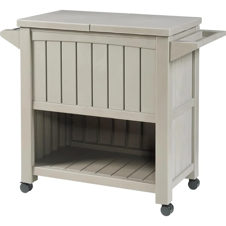 Outdoor Kühlwagen Arsita 102x47x87 cm Beige [casa. pro] – Bild 3