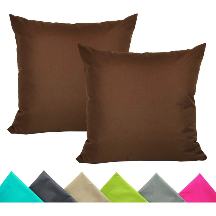 JACK Kissenbezüge 2er Set 40x40cm Outdoor Wasserfest, (2 Stück), 2x Kissenhülle, strapazierfähig, wasserabweisend, Innen & Außen – Bild 1