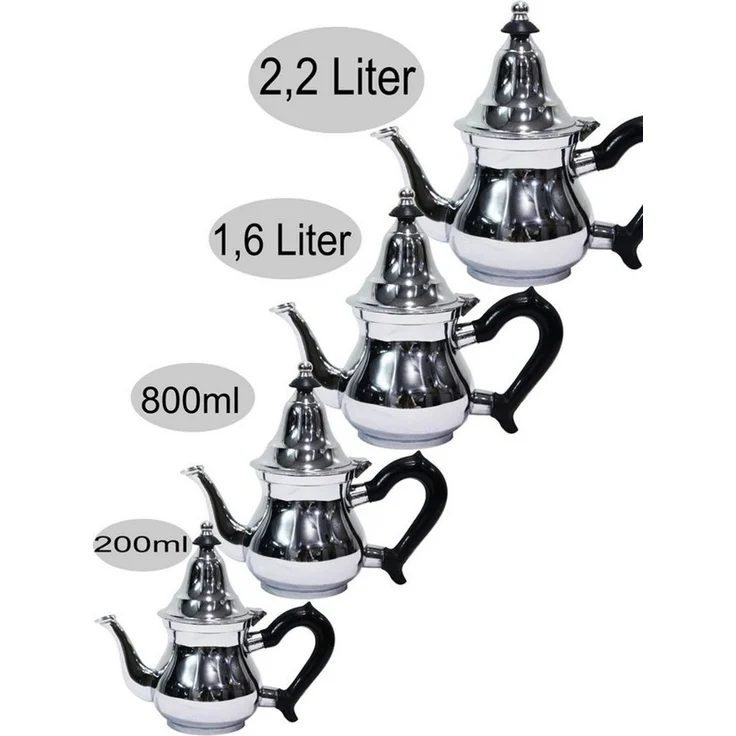 Marrakesch Orient & Mediterran Interior Teekanne Marokkanische Teekanne Baran - 0,2 L, 0.2 l, (1-St), Handarbeit – Bild 4