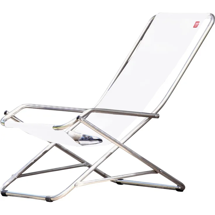 Gartensessel Dondolina aus Aluminium, Weiß