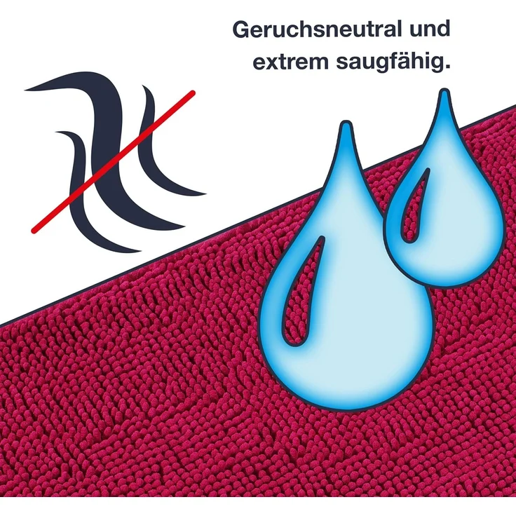 WohnDirect Badematten Set 3 teilig Pink • WC Vorleger (45x45 cm), Badematte (50x80 cm,70x120 cm) • rutschfest waschbar Badezimmerteppich MIT WC-Ausschnitt – Bild 4