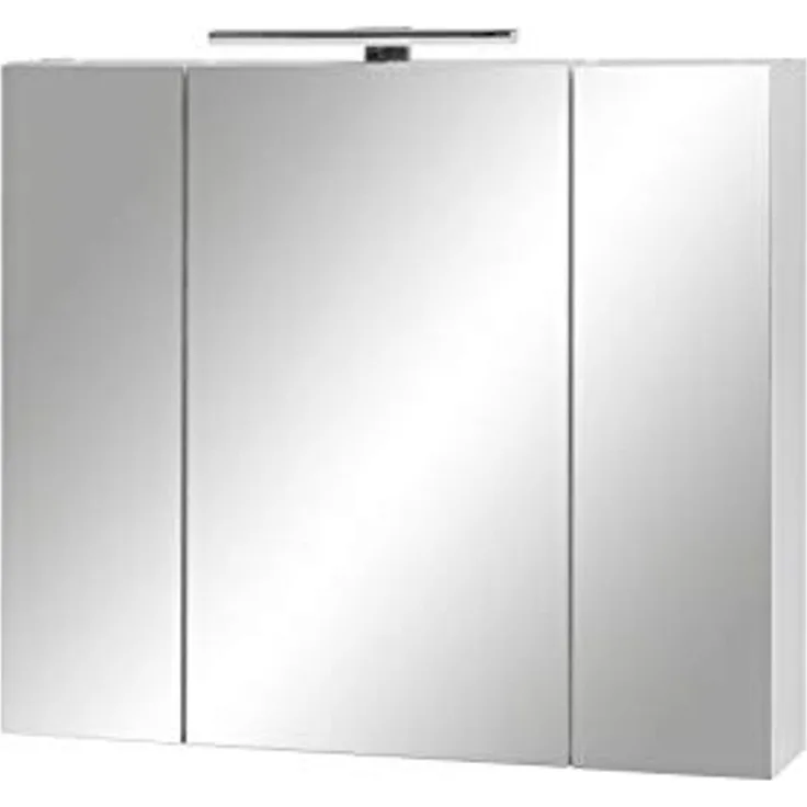 Schildmeyer Limone Spiegelschrank, Holzwerkstoff, weiß matt, 80 x 70,7 x 16 cm (BxHxT)