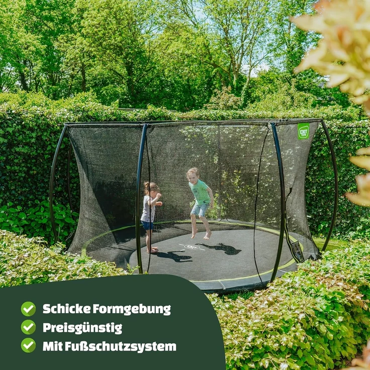 EXIT 'Silhouette' Trampolin, 366 cm Durchmesser, ab 3 Jahren, bis 120 kg belastbar, inkl. Sicherheitsnetz – Bild 2